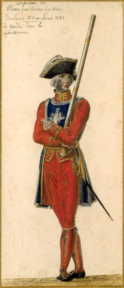 Musketeer from the time of Louis XV and Louis XVI by Pierre Antoine Lesueur